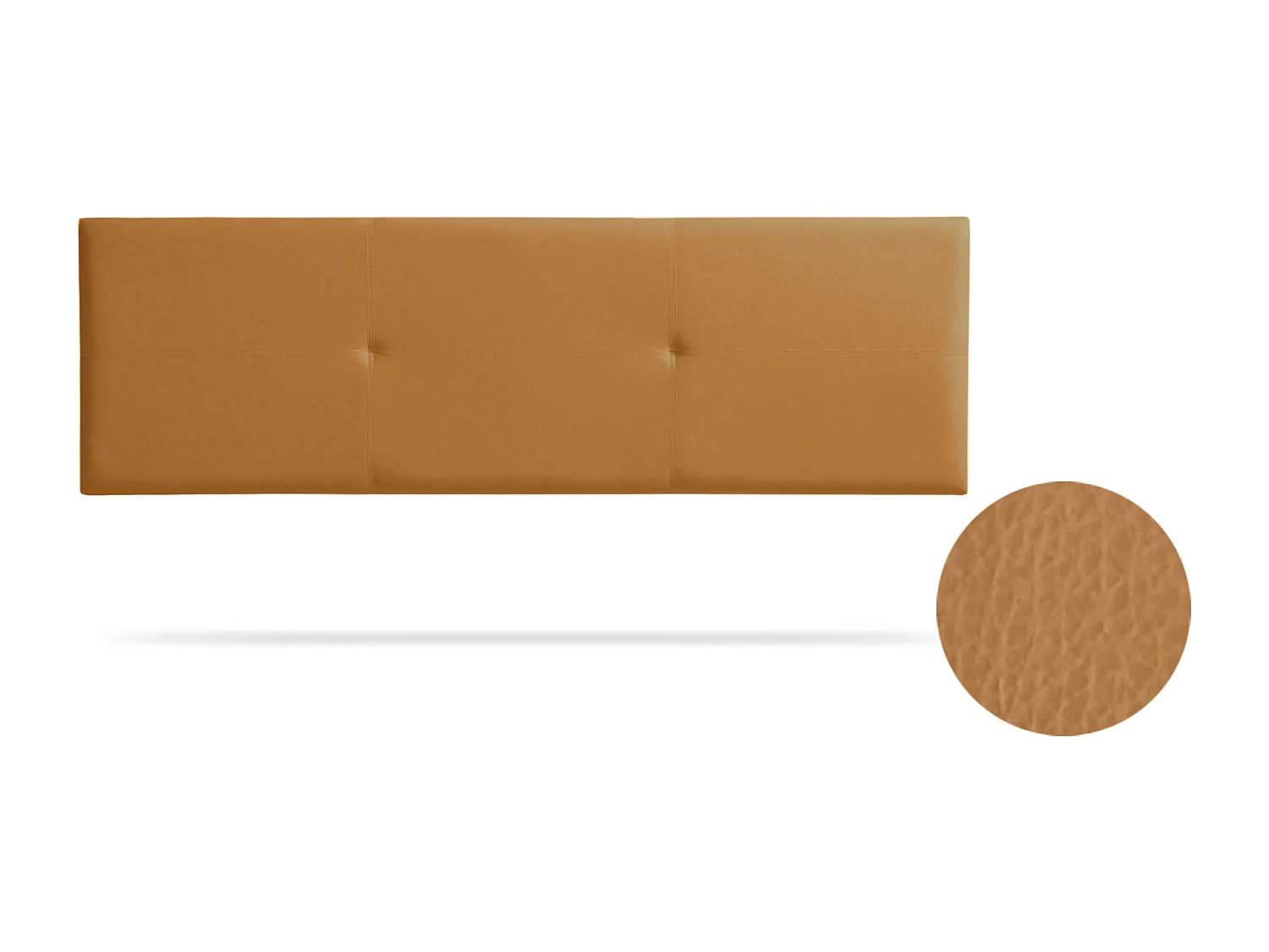 Gepolstertes Kopfteil ALMA Kunstleder 160x50x5 cm - Hellbraun - Moonia