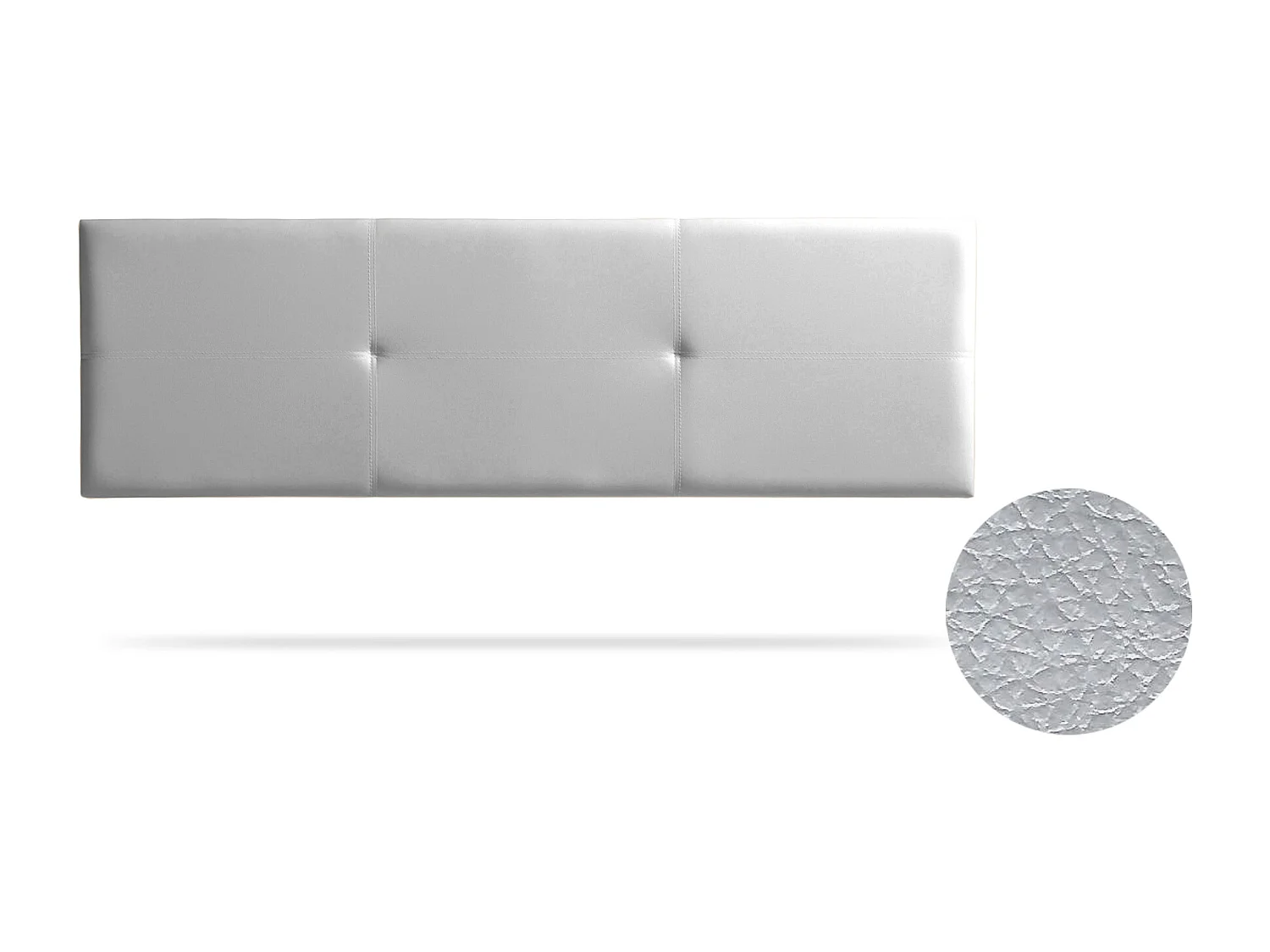 Hoofddeel Bekleed ALMA Kunstleer 90x50x5 cm - Zilver - Moonia