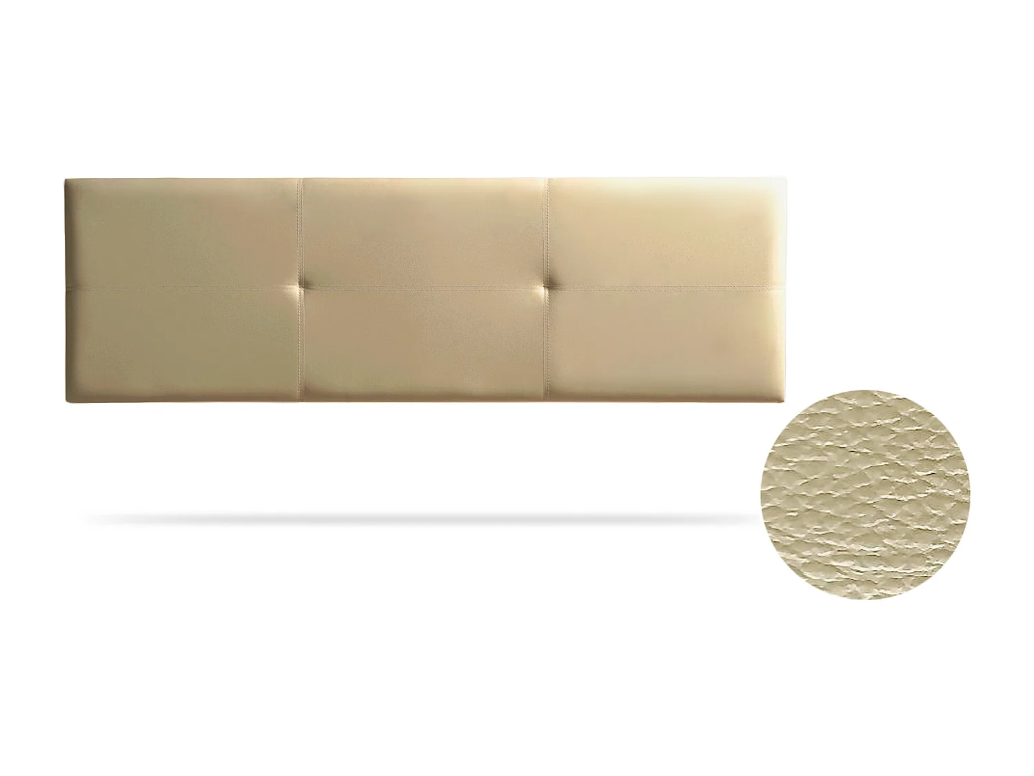 Hoofddeel Bekleed ALMA Kunstleer 130x50x5 cm - Gouden - Moonia