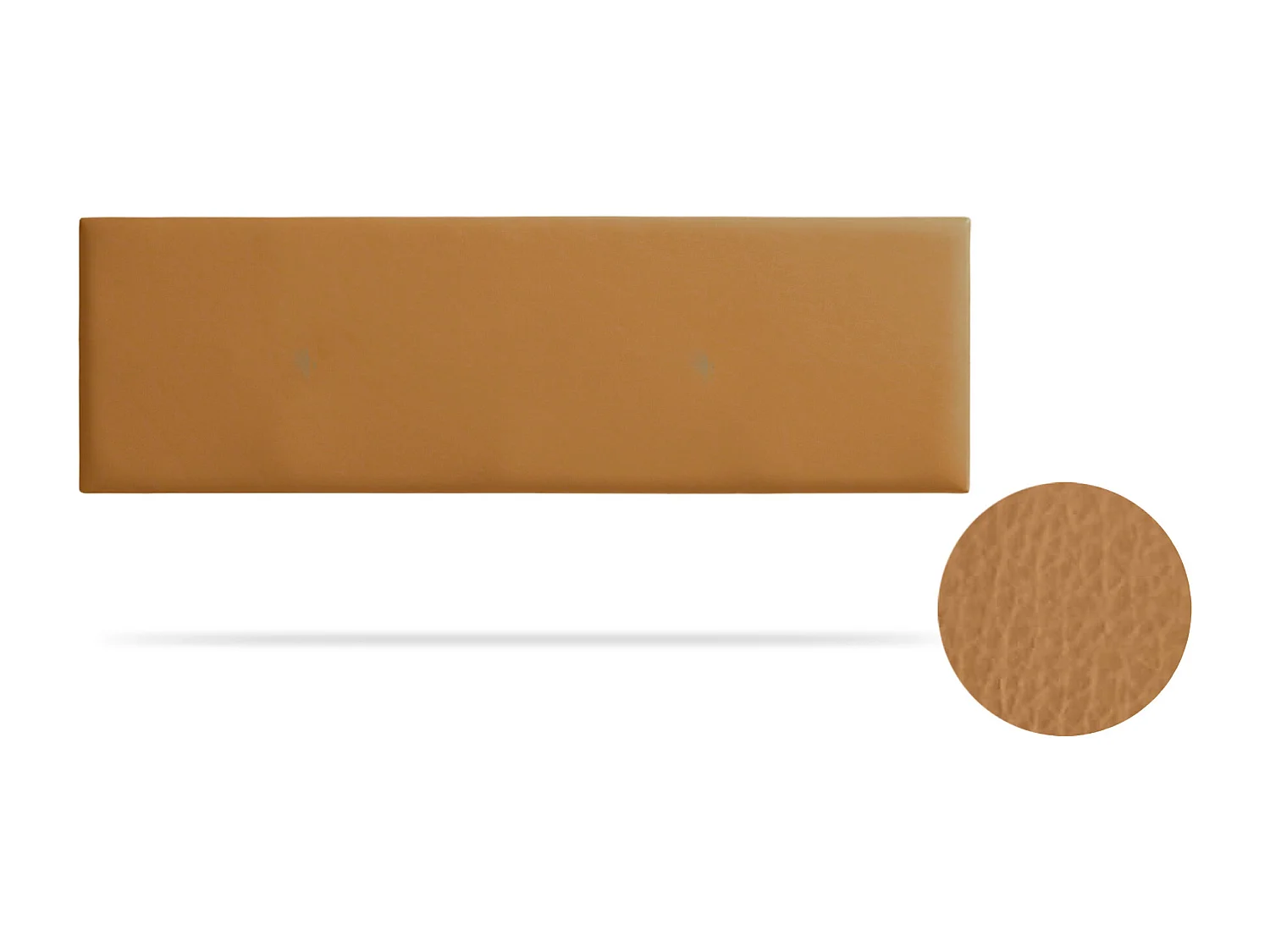 Tête de Lit Tapisée NOVA Simili cuir 100x50x5 cm - Marron Clair - Moonia