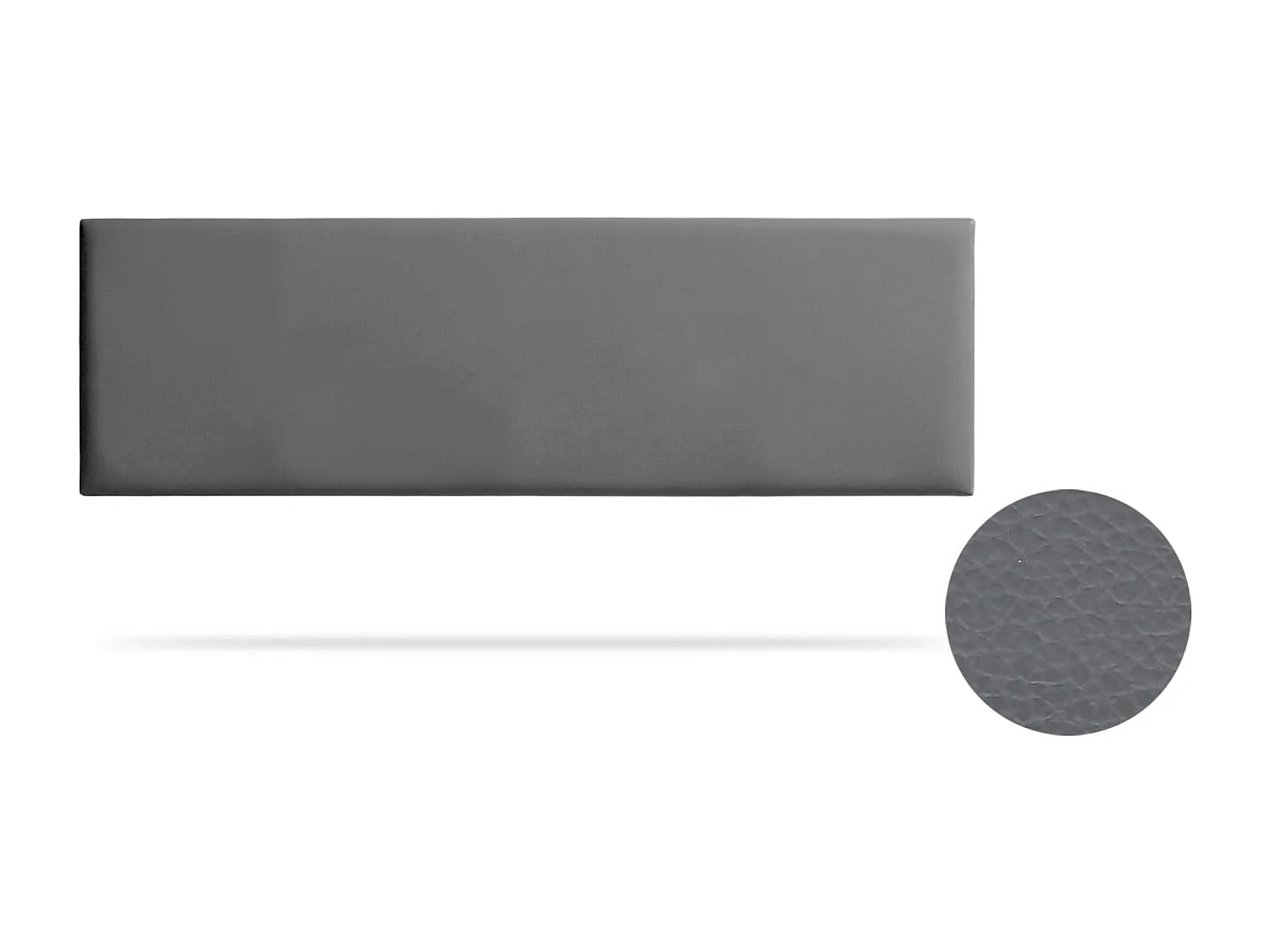 Tête de Lit Tapisée NOVA Simili cuir 145x50x5 cm - Gris Foncé - Moonia