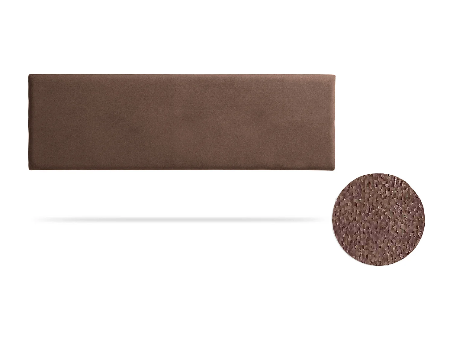 Tête de Lit Tapisée NOVA Aqualine 100x50x5 cm - Chocolat - Moonia