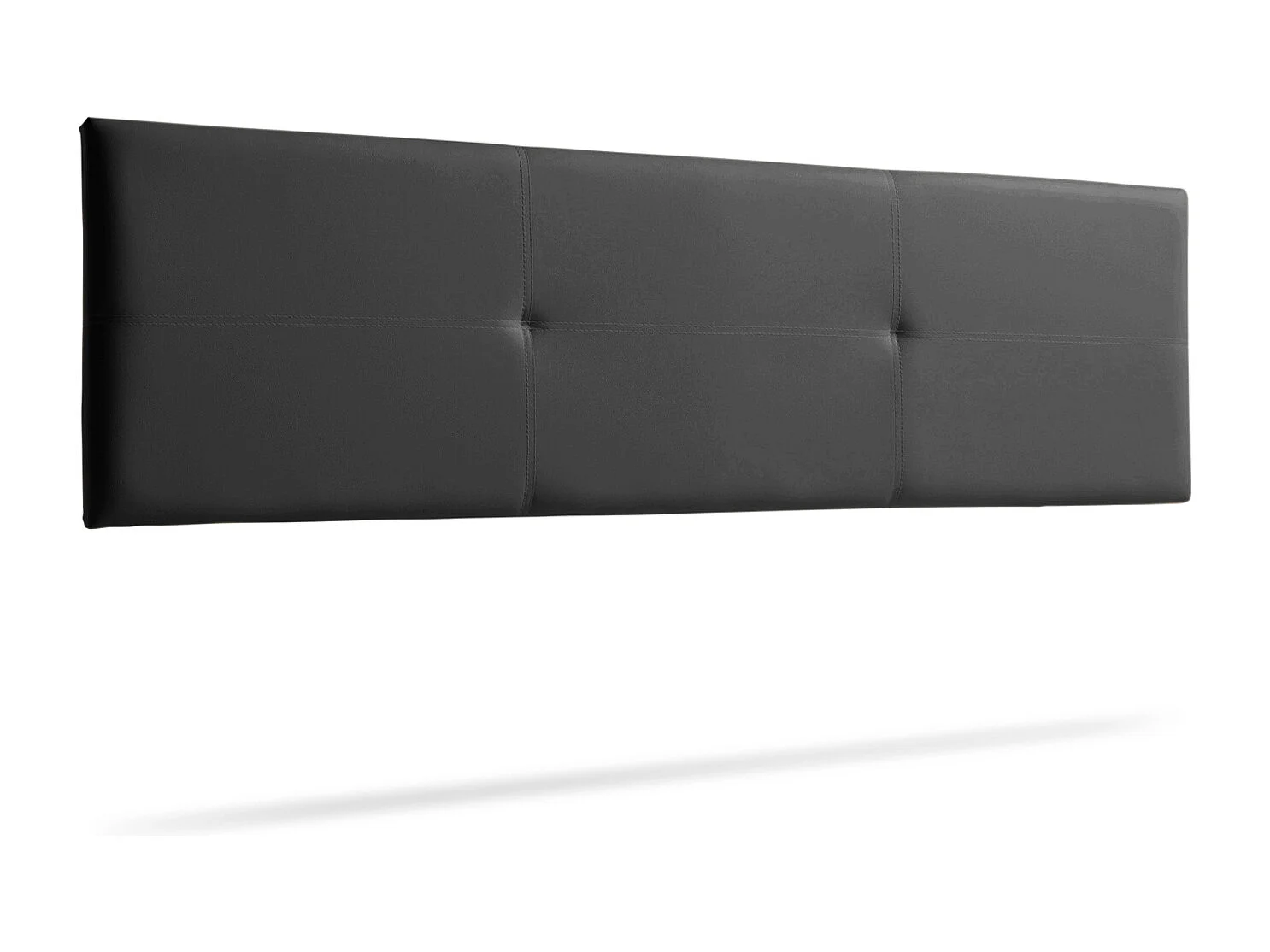 Tête de Lit Tapisée ALMA Simili cuir 170x50x5 cm - Noir - Moonia