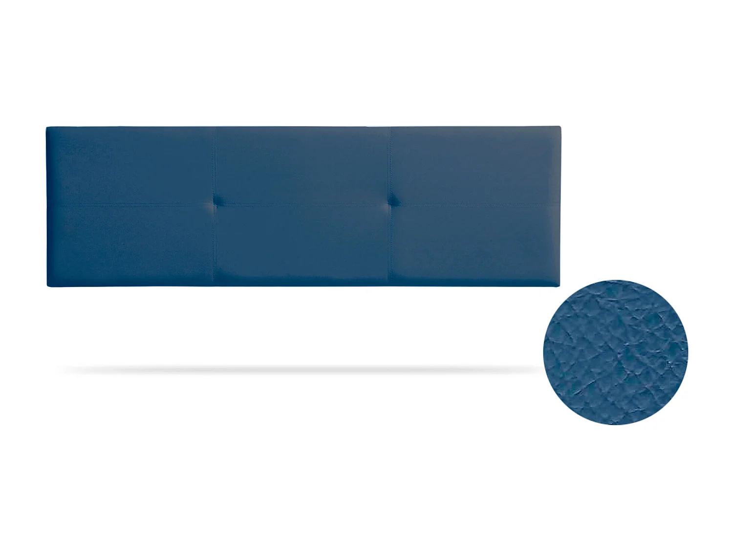 Hoofddeel Bekleed ALMA Kunstleer 90x50x5 cm - Donkerblauw - Moonia