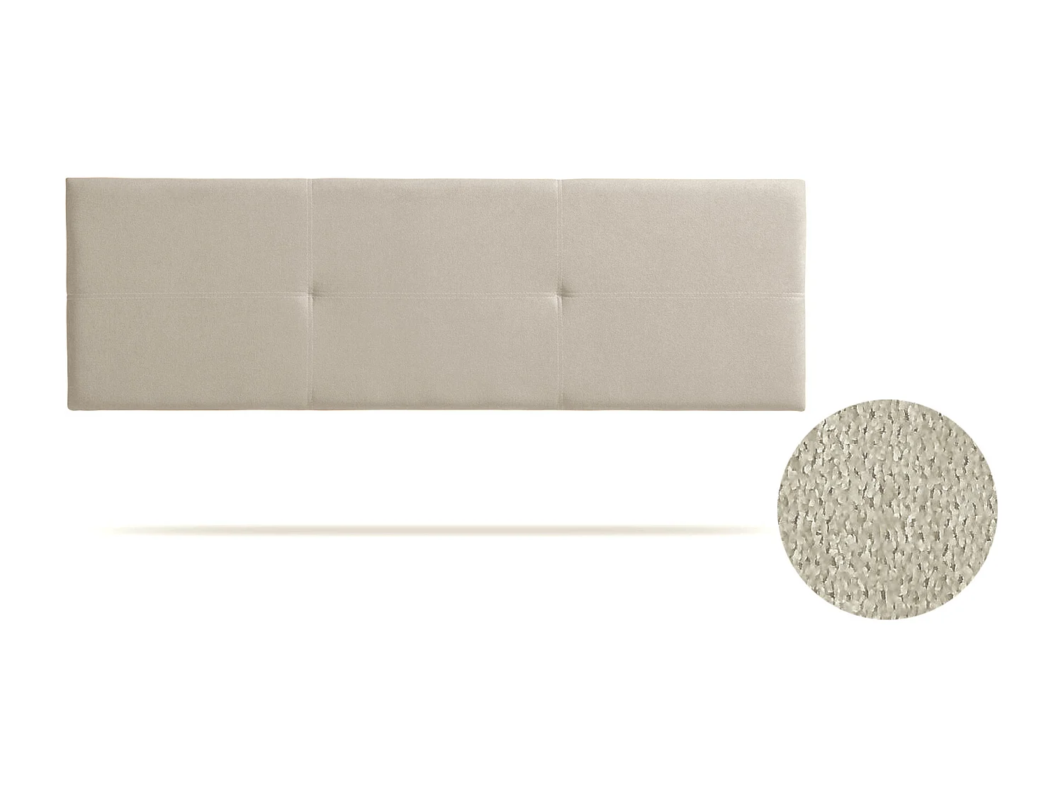 Tête de Lit Tapisée ALMA Aqualine 170x50x5 cm - Beige Toast - Moonia