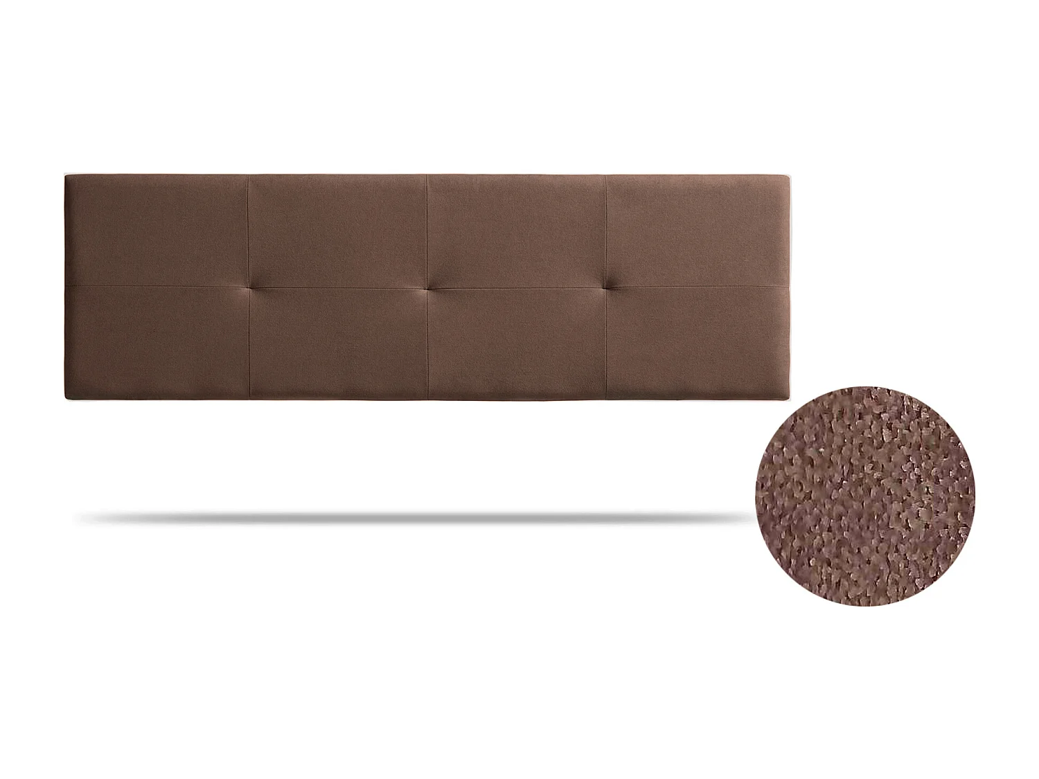 Tête de Lit Tapisée ALTEA Aqualine 100x50x5 cm - Chocolat - Moonia