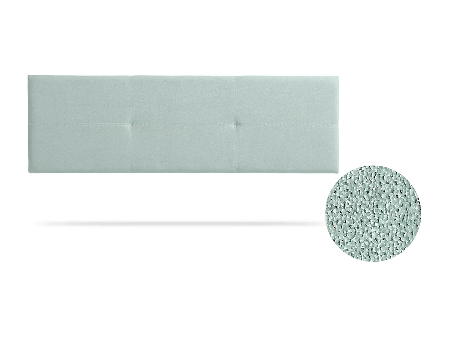 Tête de Lit Tapisée ALMA Aqualine 130x50x5 cm - Vert Aqua - Moonia