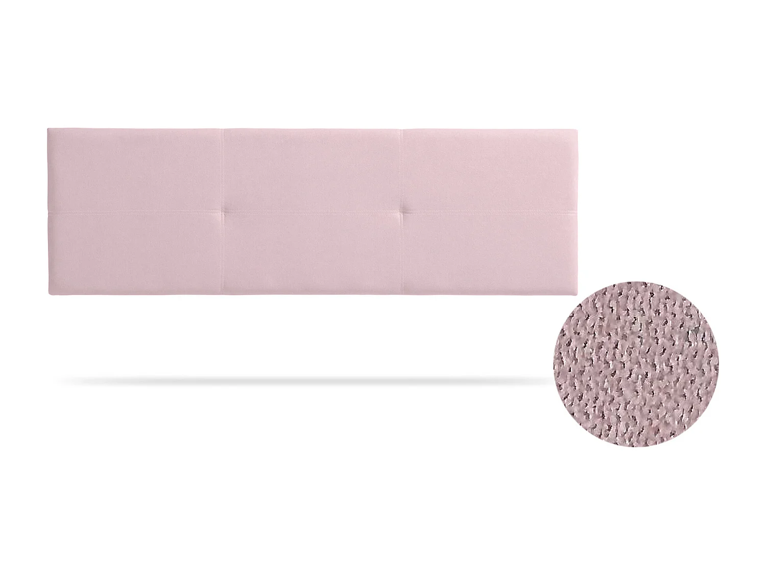 Tête de Lit Tapisée ALMA Aqualine 160x50x5 cm - Rose Clair - Moonia