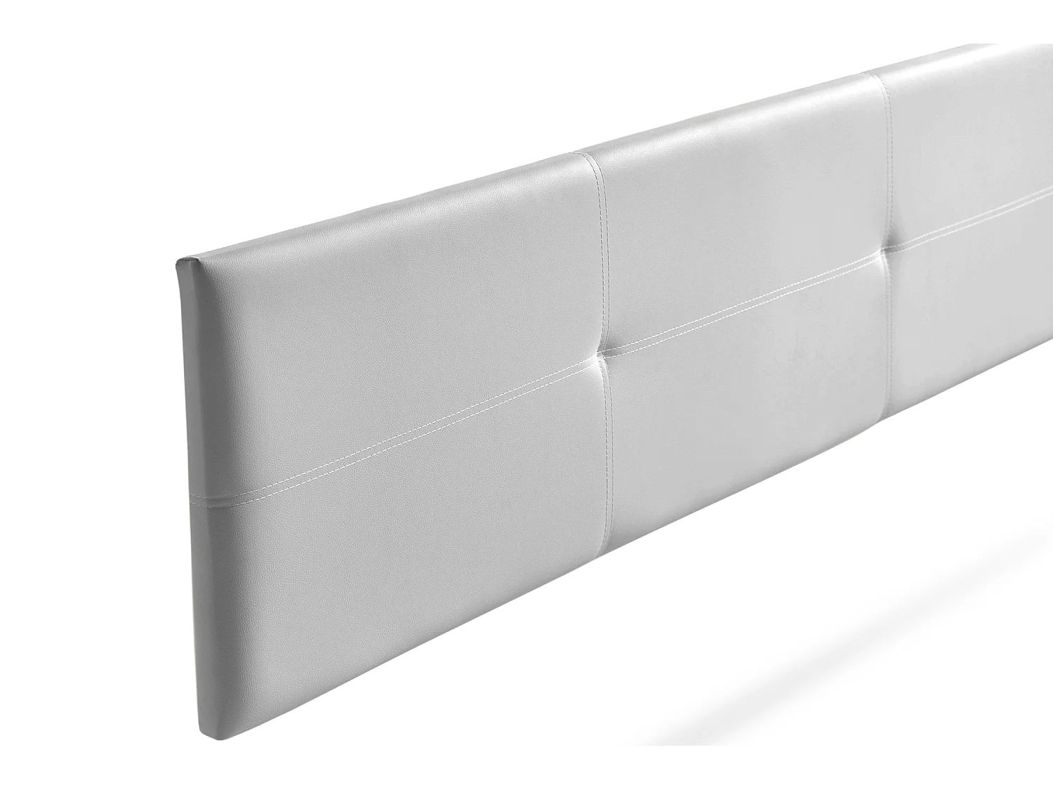 Tête de Lit Tapisée ALMA Simili cuir 100x50x5 cm - Argent - Moonia