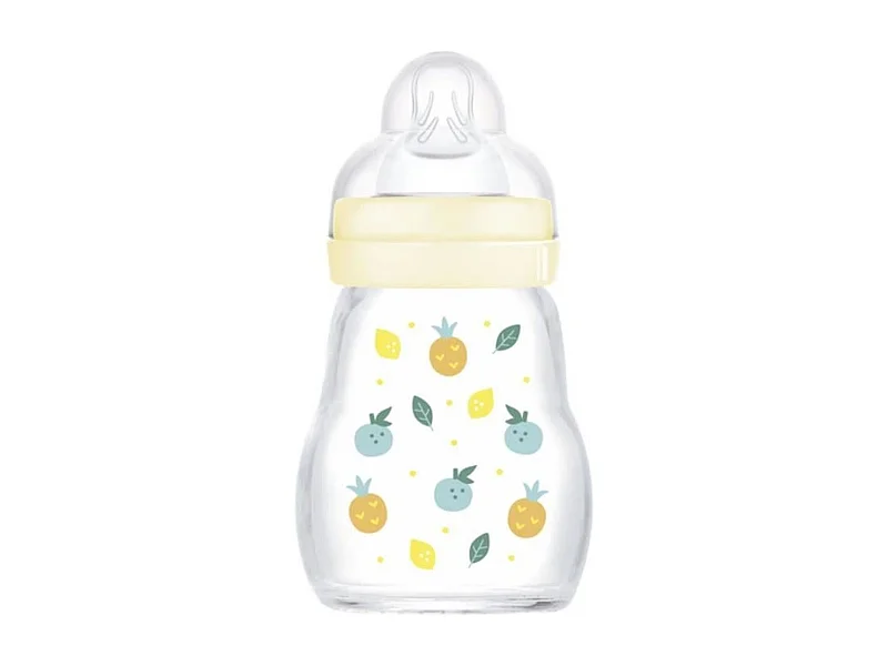 Biberon verre +0 m Hérisson Blanc 170 ml