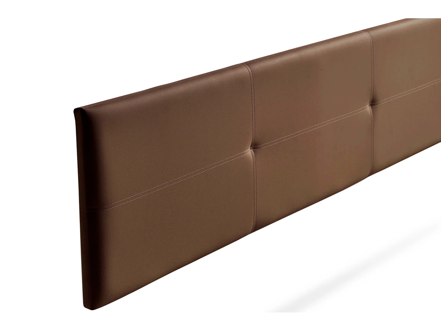 Tête de Lit Tapisée ALMA Simili cuir 170x50x5 cm - Marron - Moonia