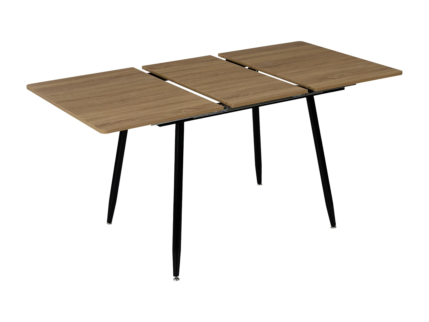 Table Extensible 110 150cm Marron, Noir
