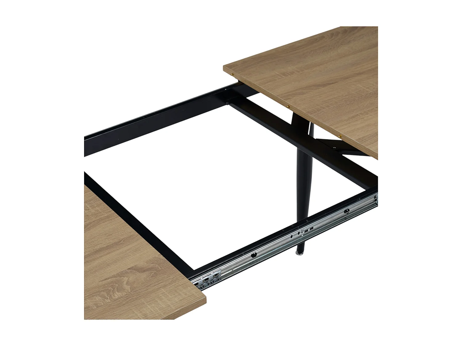 Table Extensible 150 200cm Marron, Noir