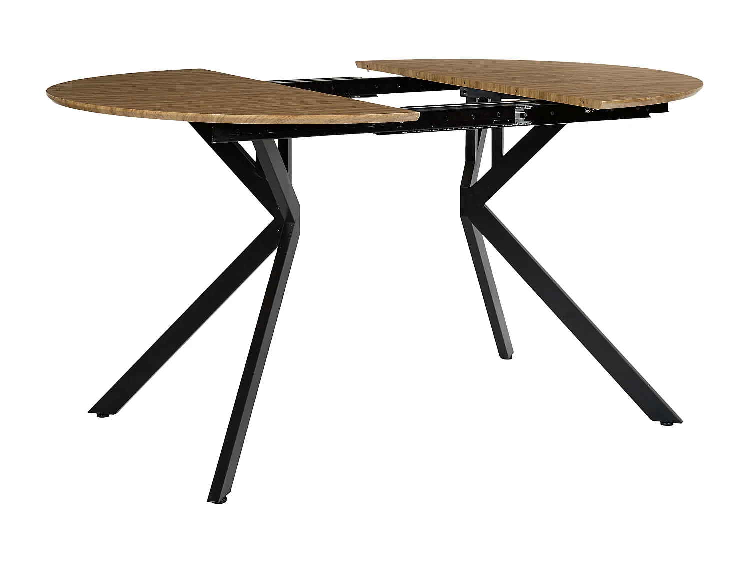 Table Extensible 110 200cm Marron, Noir