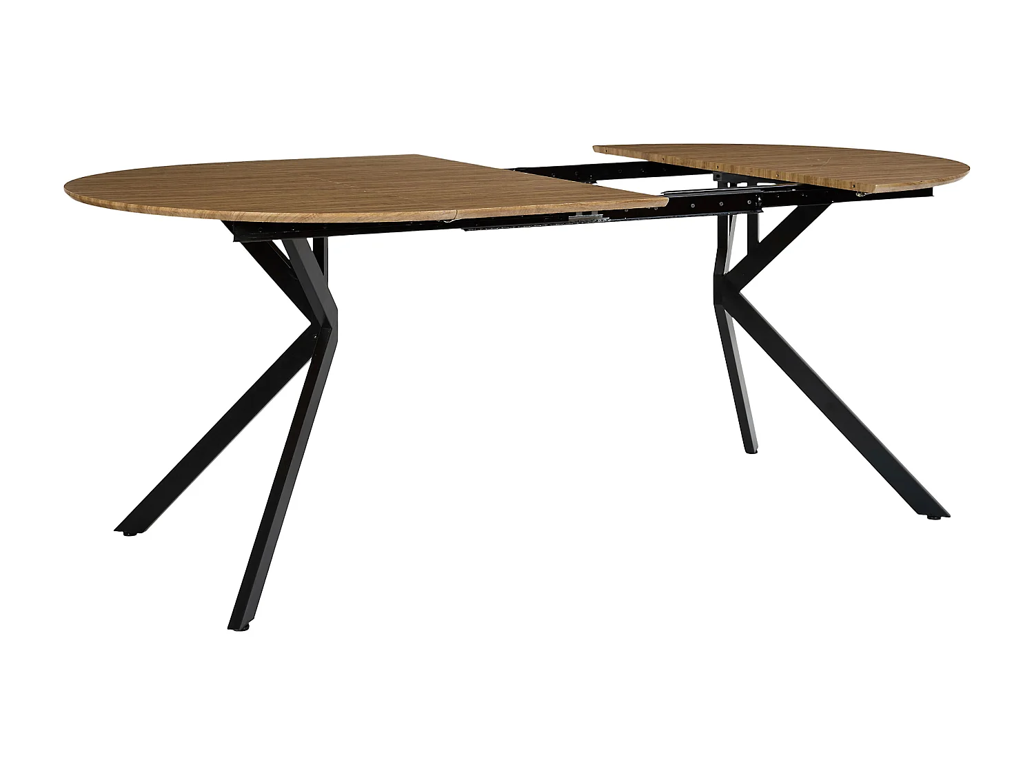 Table Extensible 110 200cm Marron, Noir