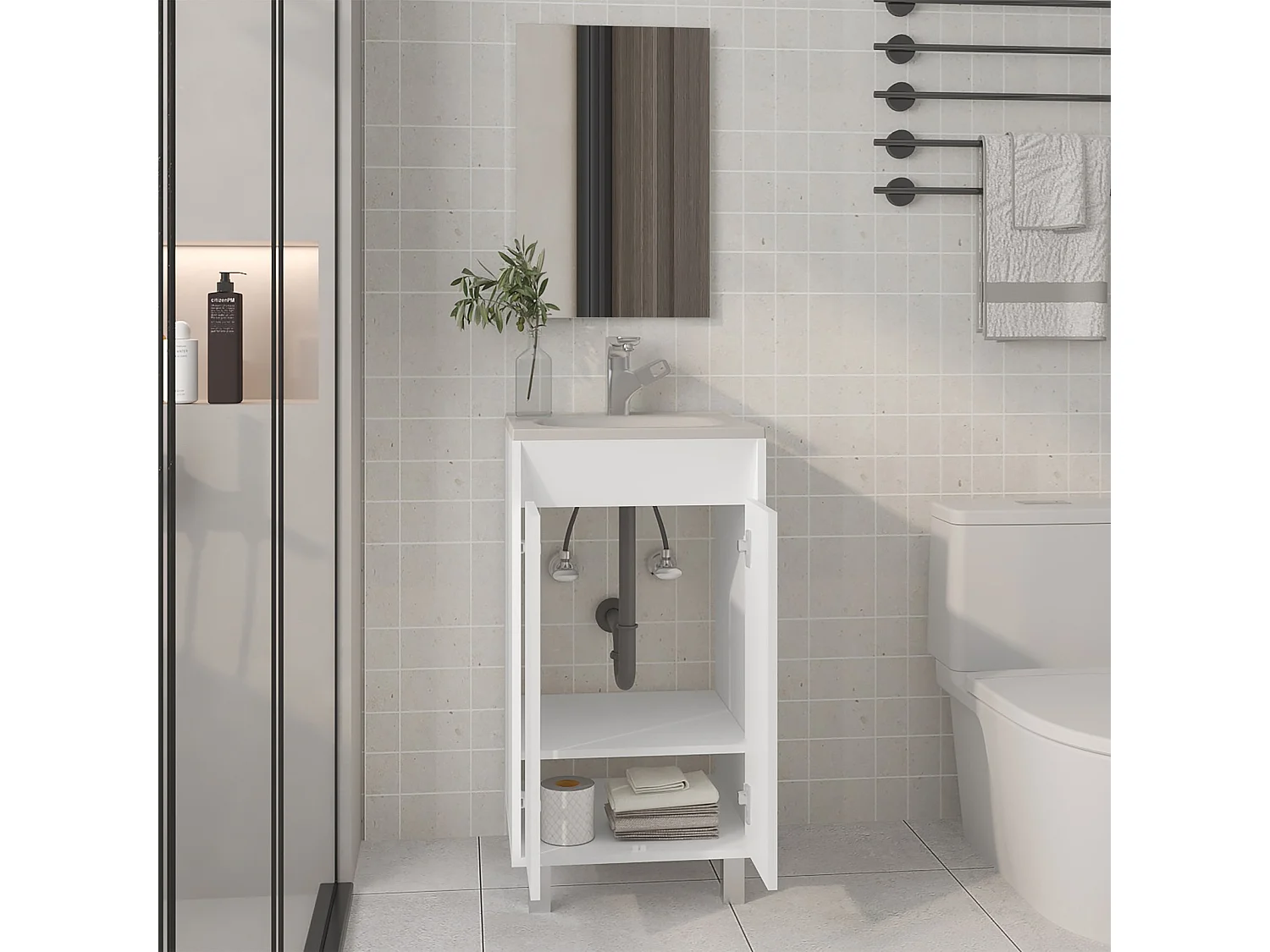 Colonna bagno Brady Cm da 45 cm, bianco