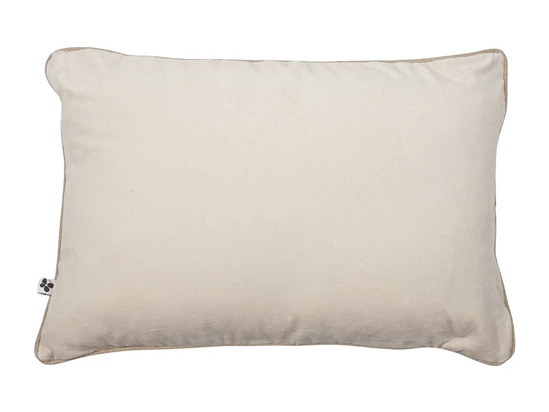 Coussin Déhoussable 40x60cm Velours de Coton Coloris Pampa - HARRIS