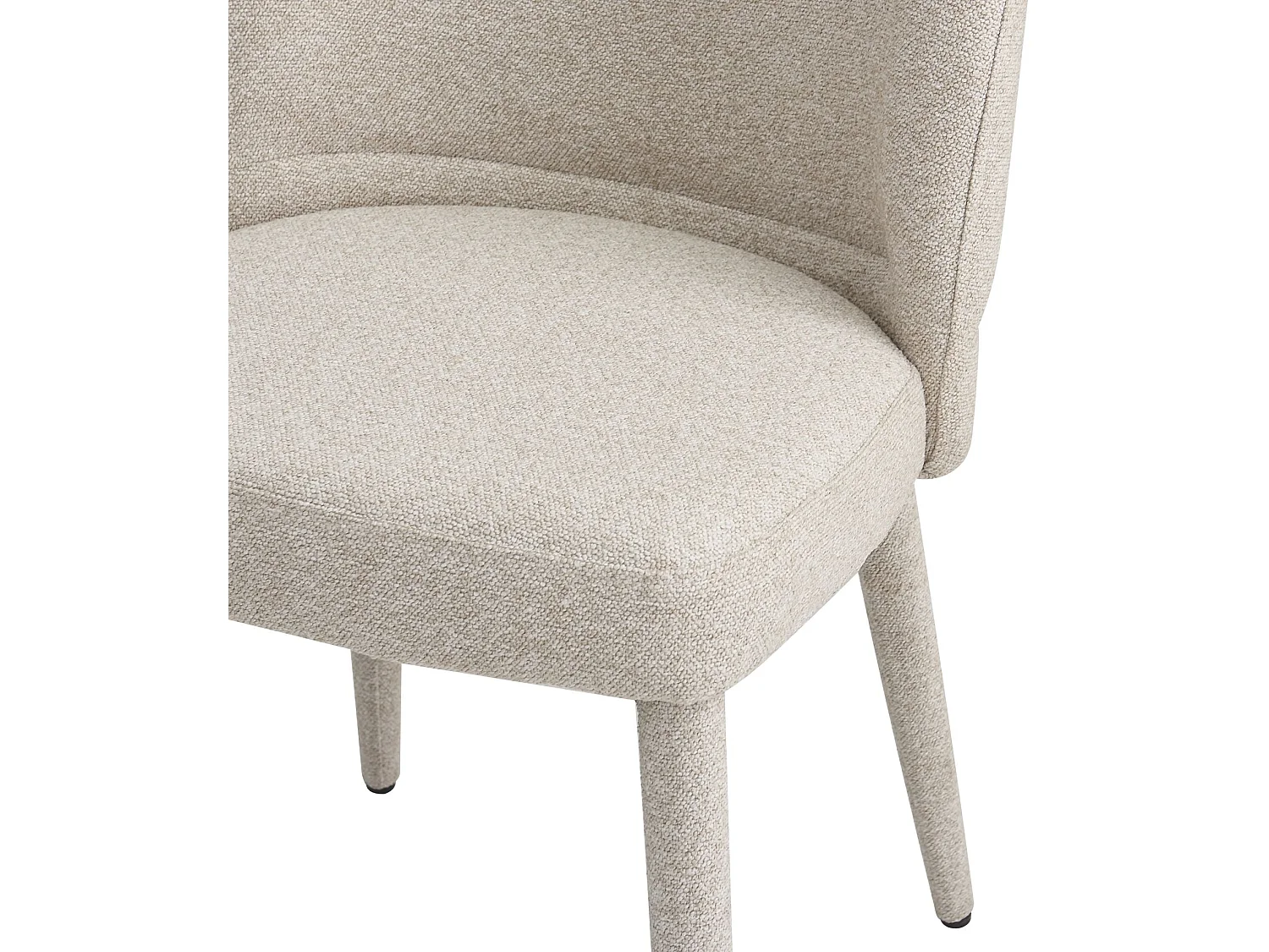 Chaise de salle à manger en tissu bouclé – Beige – COASES