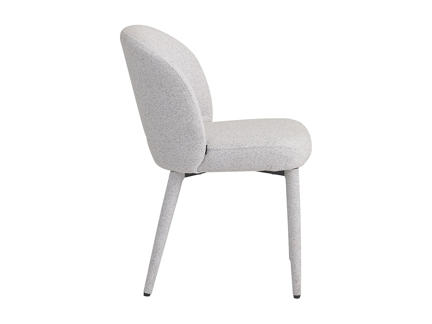 Esszimmerstuhl mit Bouclé-Bezug – Hellgrau – COASES