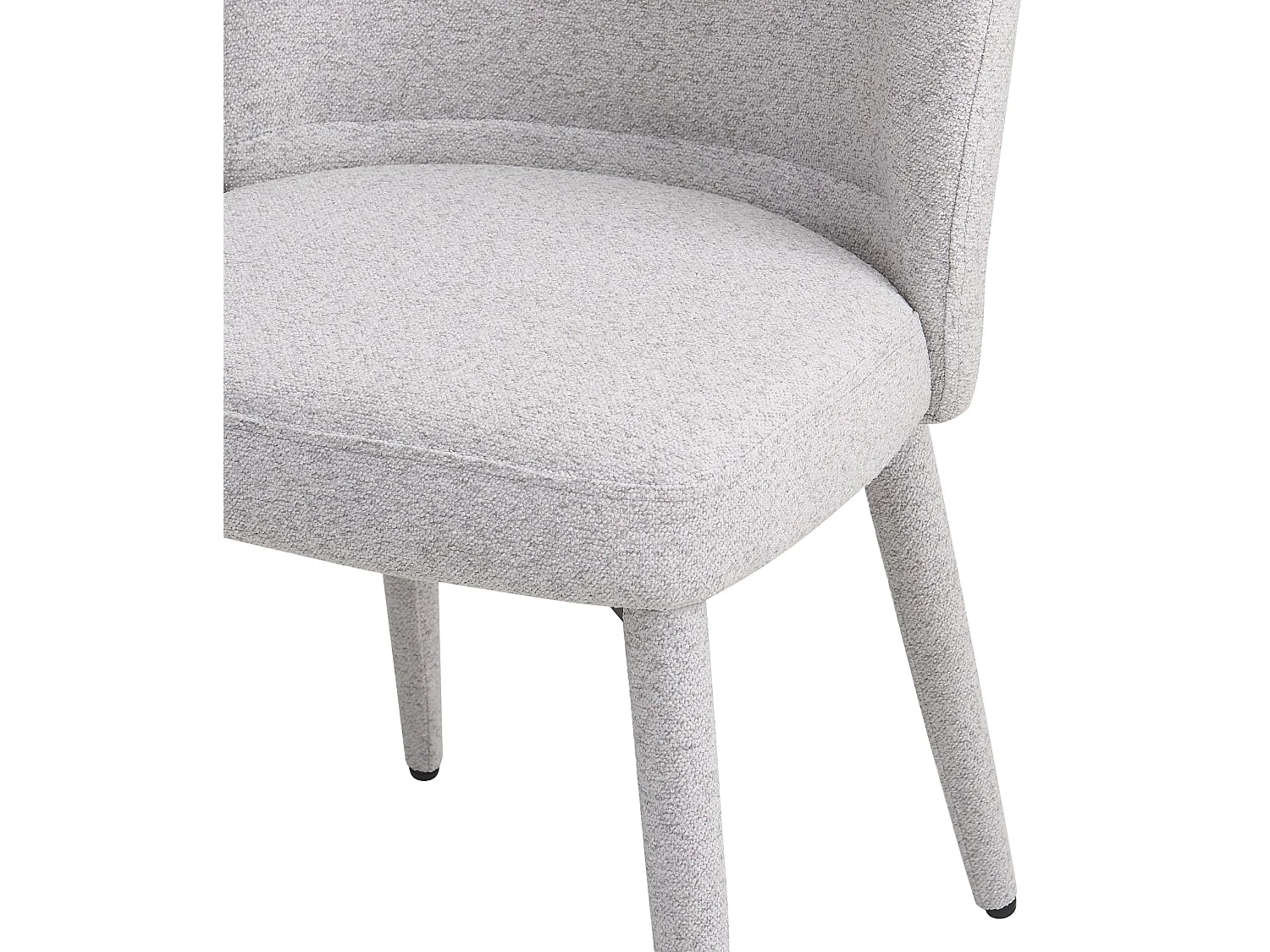 Esszimmerstuhl mit Bouclé-Bezug – Hellgrau – COASES
