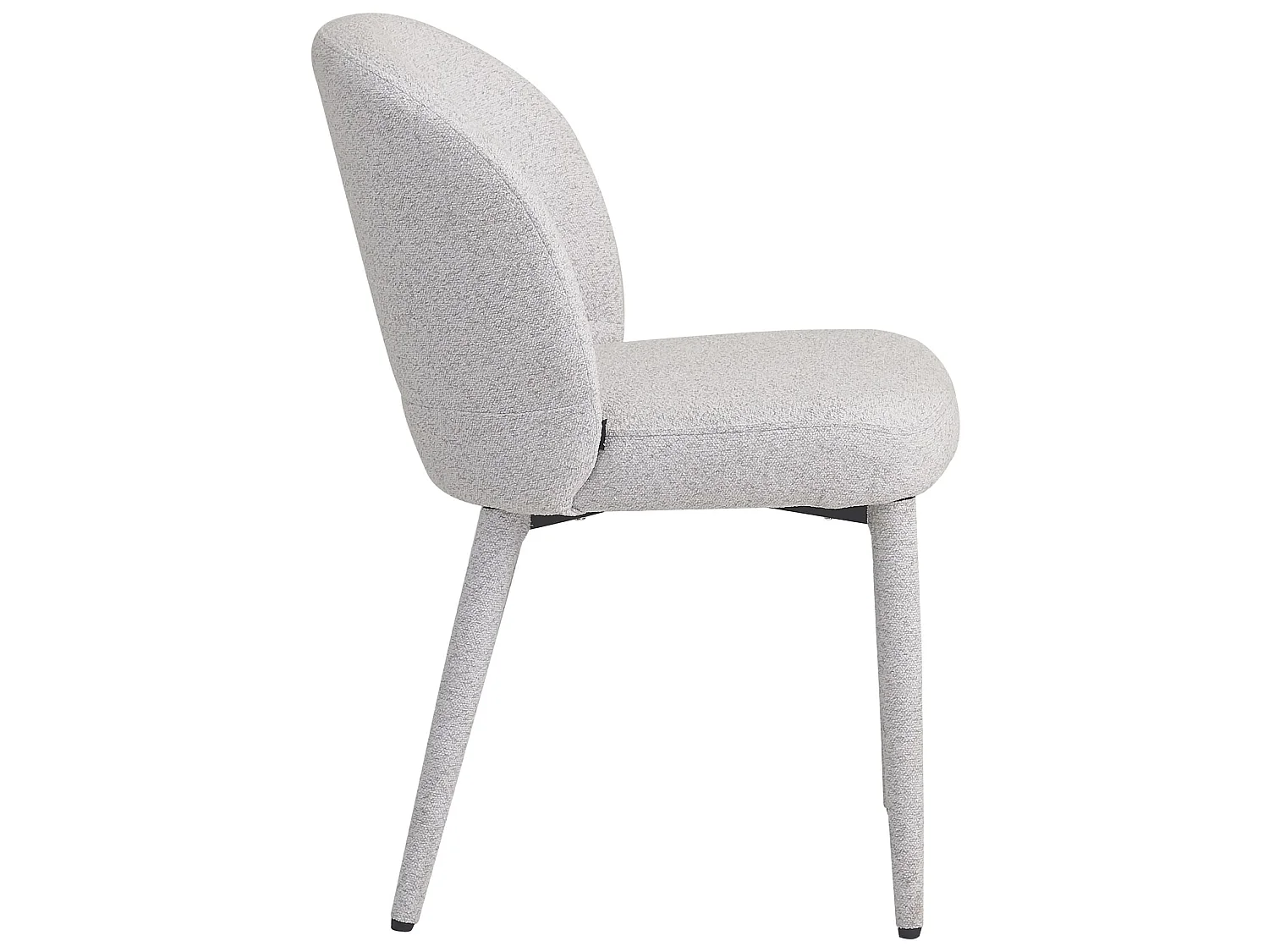 Chaise de salle à manger en tissu bouclé – Gris clair – COASES