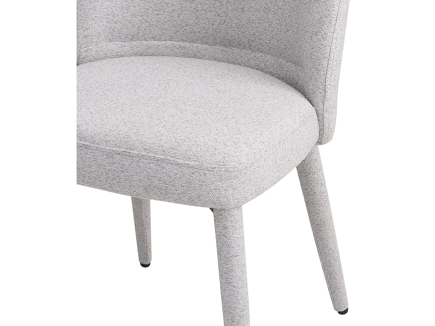 Chaise de salle à manger en tissu bouclé – Gris clair – COASES