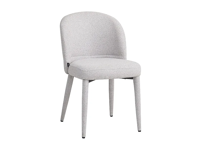 Esszimmerstuhl mit Bouclé-Bezug – Hellgrau – COASES