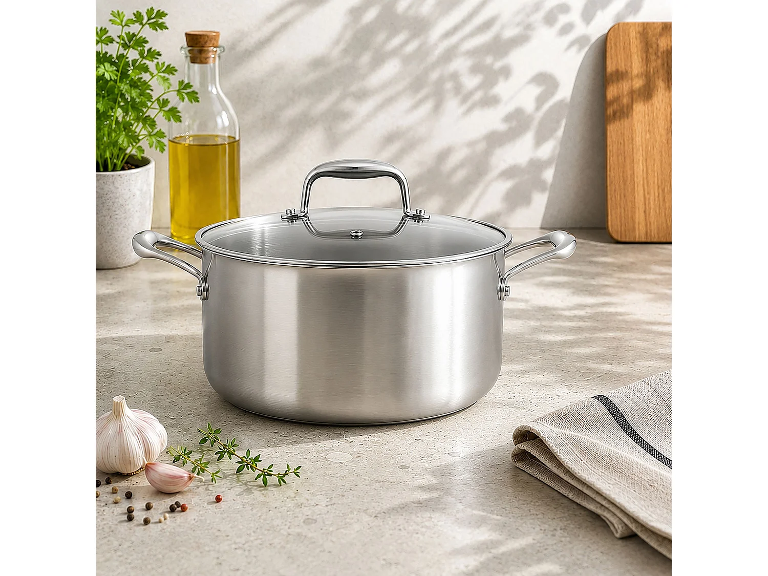Menastyl - Faitout Trinox Revêtu 20cm Acier Inoxydable