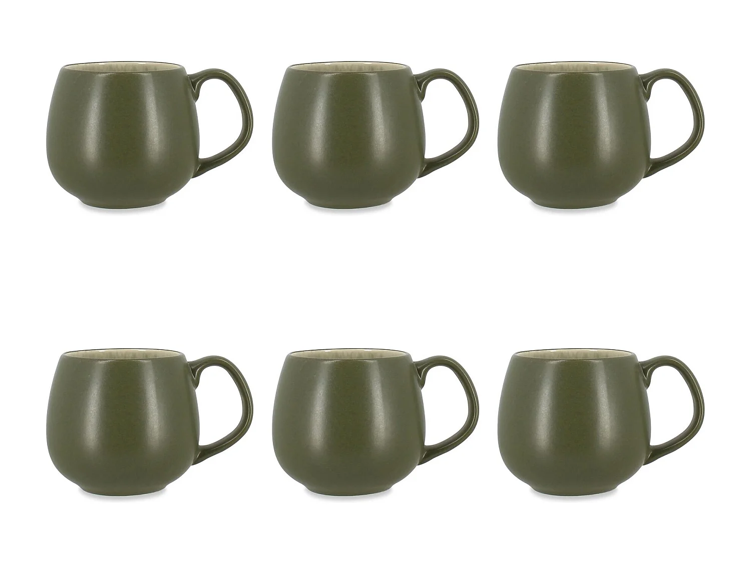Ogo Living - Lot 6 Mug Oli H9cm 38cl Oli Grès Vert