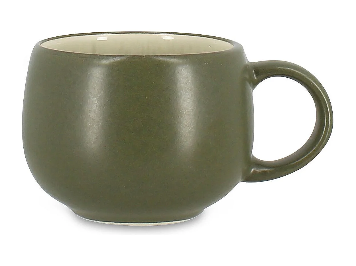 Ogo Living - Lot 6 Paire-tasse Oli 22cl En Grès Vert