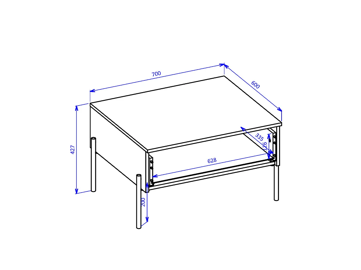 Lucilla Wood 1-drawer coffee table