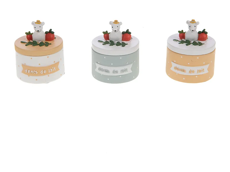 Caixa dentes de leite pack 3 branco Gabrielle 6x5x5 cm