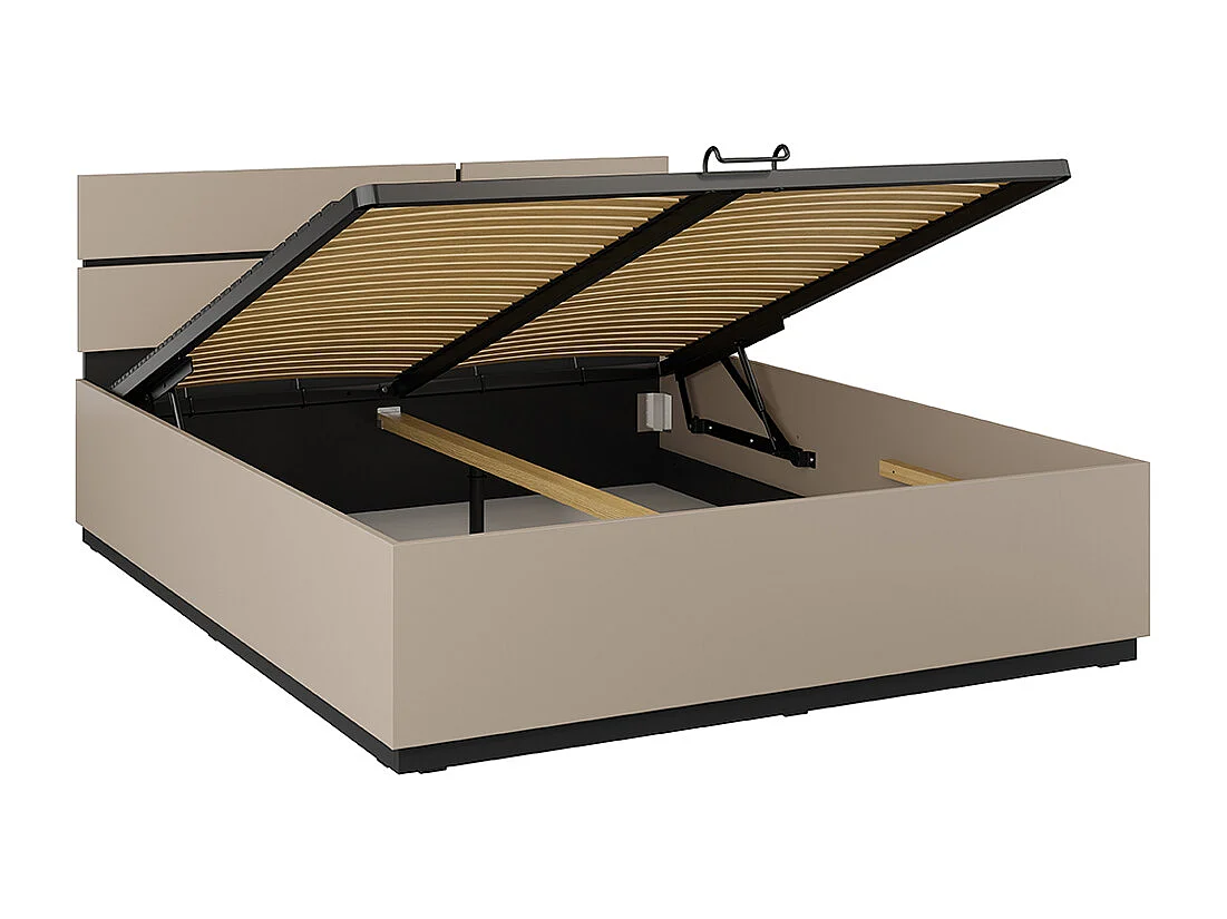 Letto con contenitore con base Lilia talpa 160x200