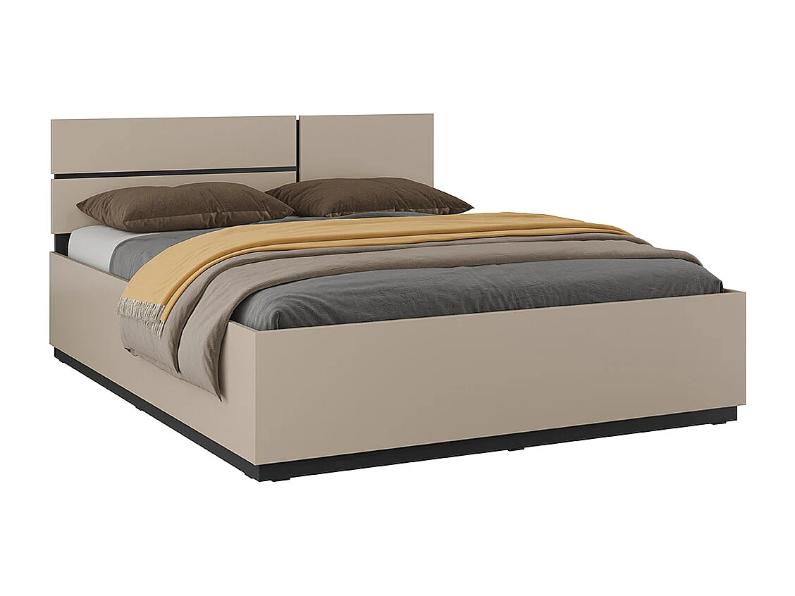 Letto con contenitore con base Lilia talpa 160x200