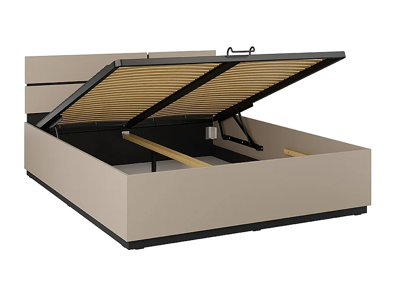 Letto con contenitore con base Lilia talpa 160x200