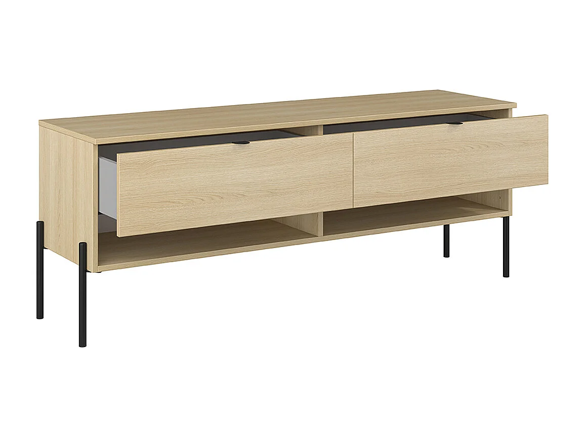 TV-bord med 2 skuffer 140 cm Lucilla Wood