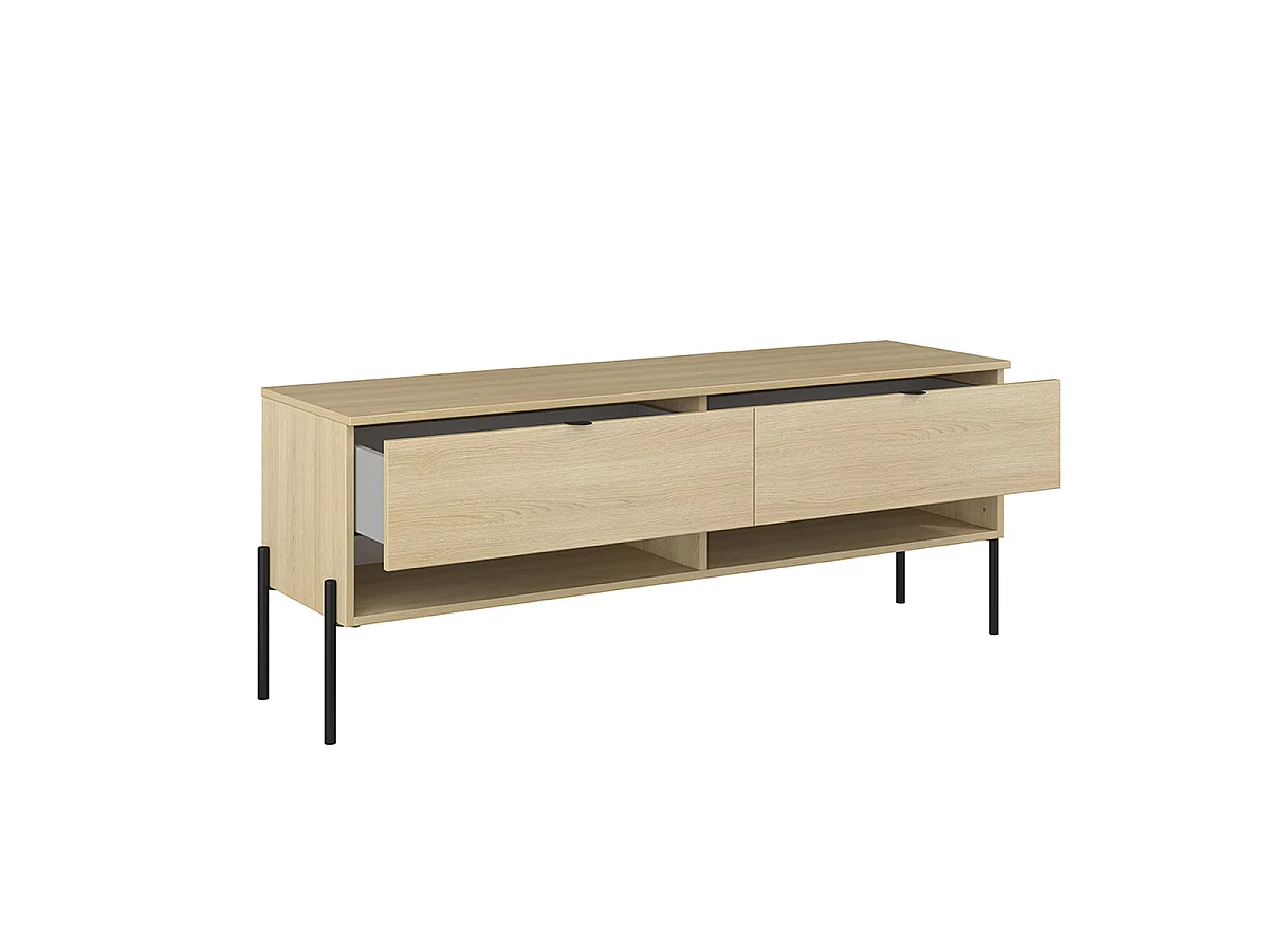 TV-bänk med 2 lådor 140 cm Lucilla Wood