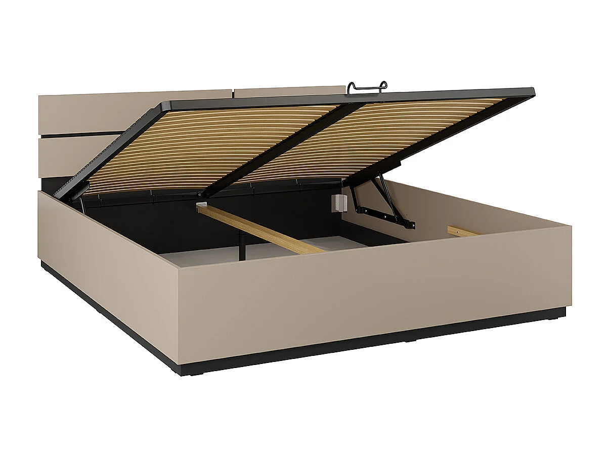 Letto con contenitore con base Lilia talpa 180x200