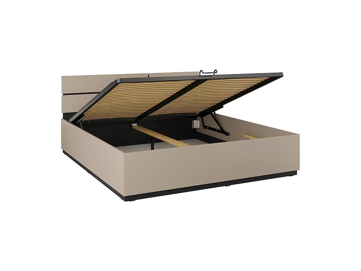 Beddenkast 180x200 inclusief lattenbodem Lilia Taupe