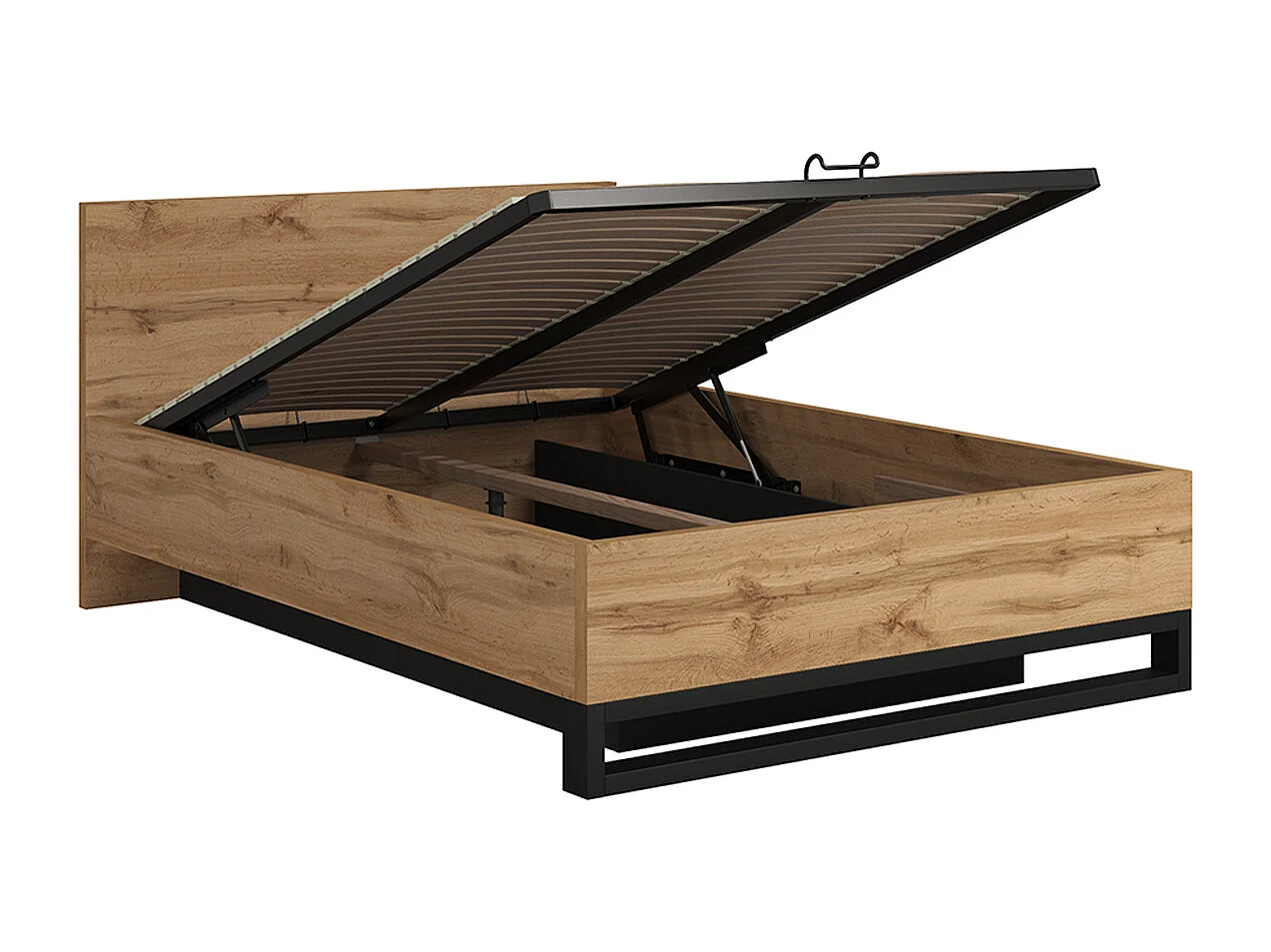 Eden Wood and Black box bed 140x200 including slat base