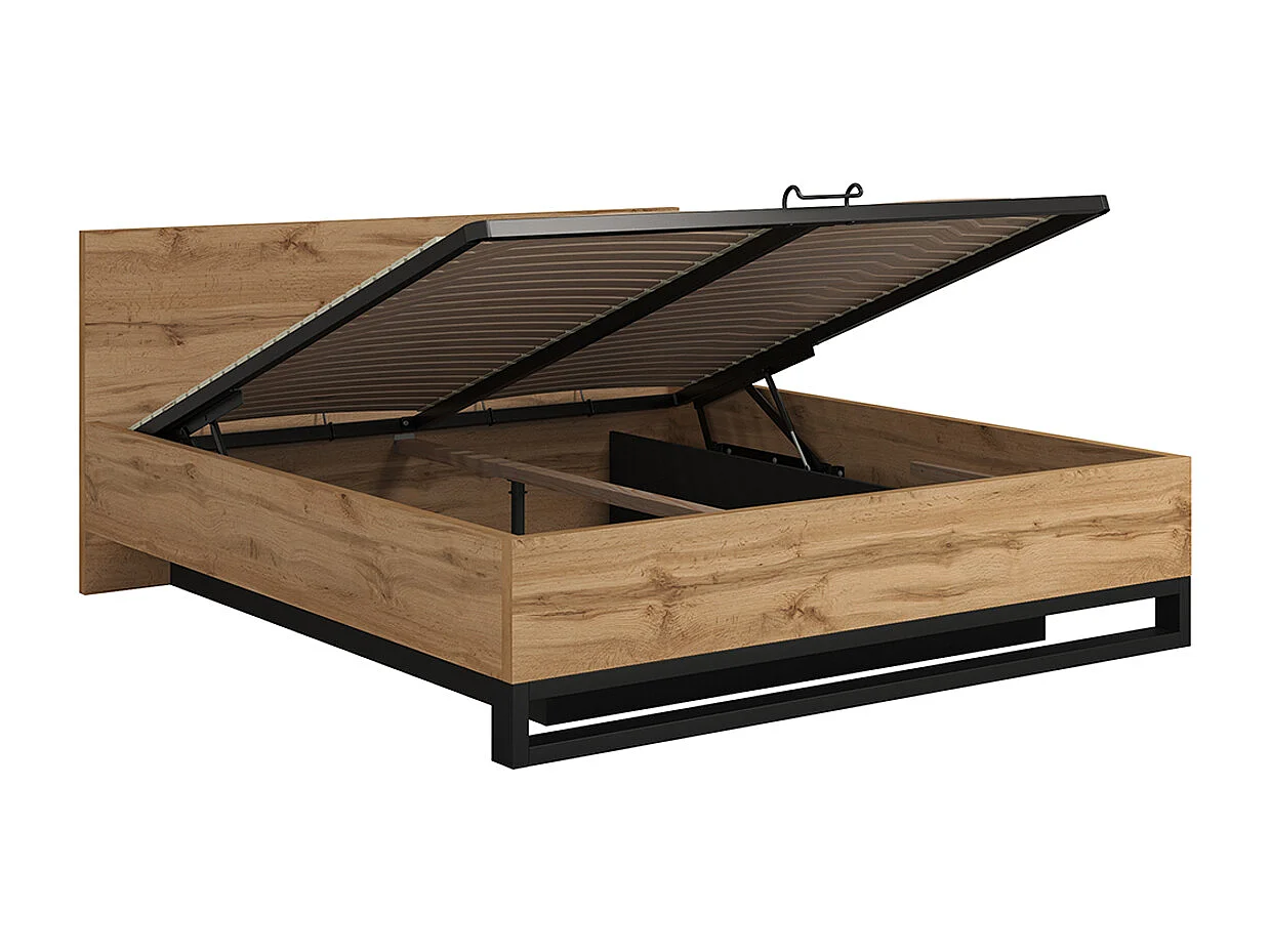 Letto con contenitore con base Eden marrone 180x200
