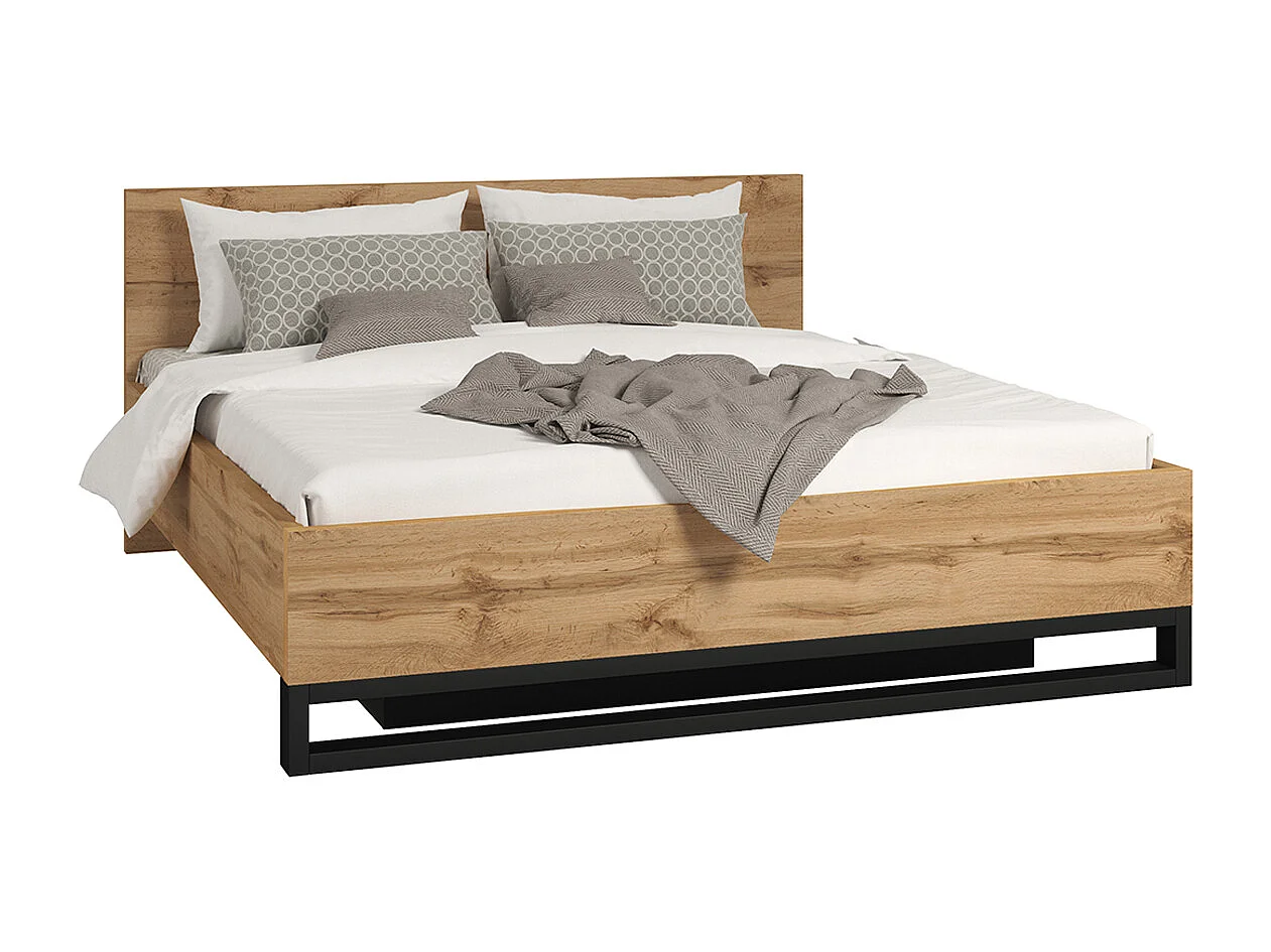 Letto con contenitore con base Eden marrone 180x200