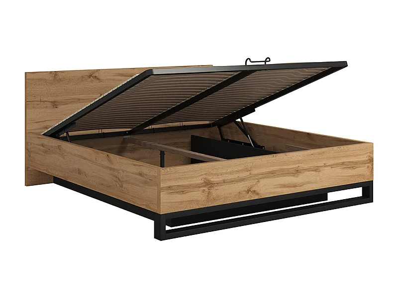 Letto con contenitore con base Eden marrone 180x200
