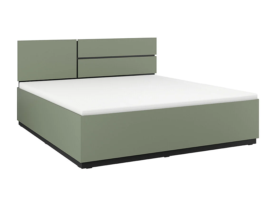 Lit coffre 160x200 sommier inclus Lilia Vert