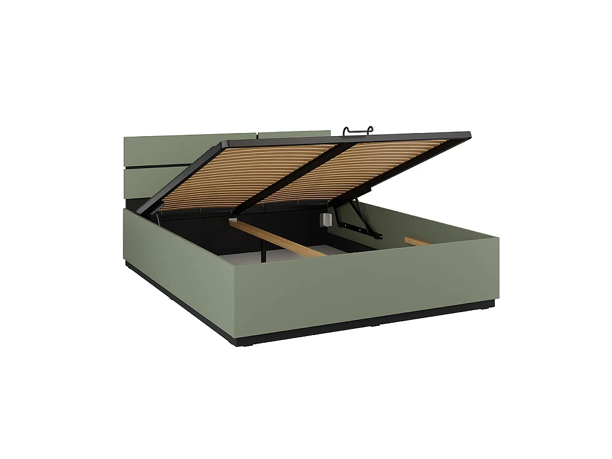 Brystseng 160x200 inklusive lamelbund Lilia Green