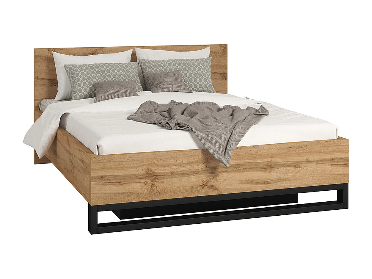 Letto con contenitore con base Eden marrone 160x200