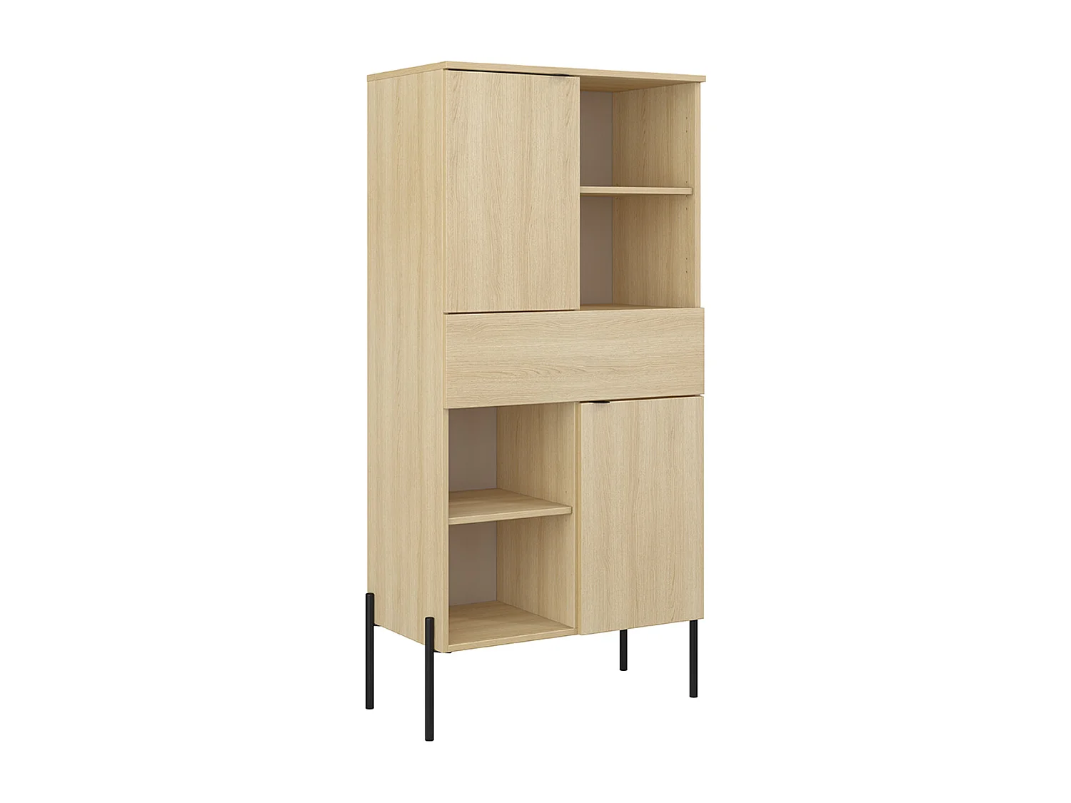 Lucilla Houten 2-deurs servieskast met 1 lade