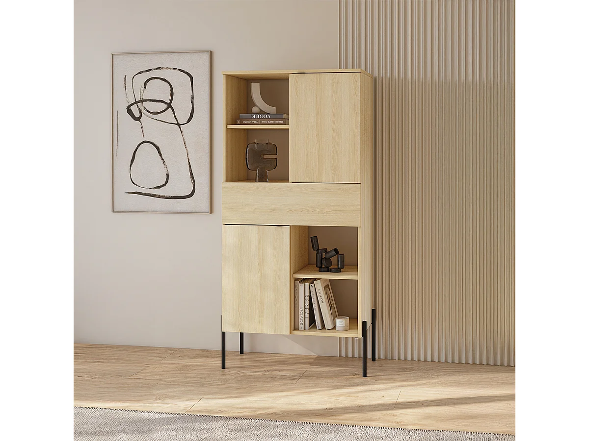 Lucilla Houten 2-deurs servieskast met 1 lade