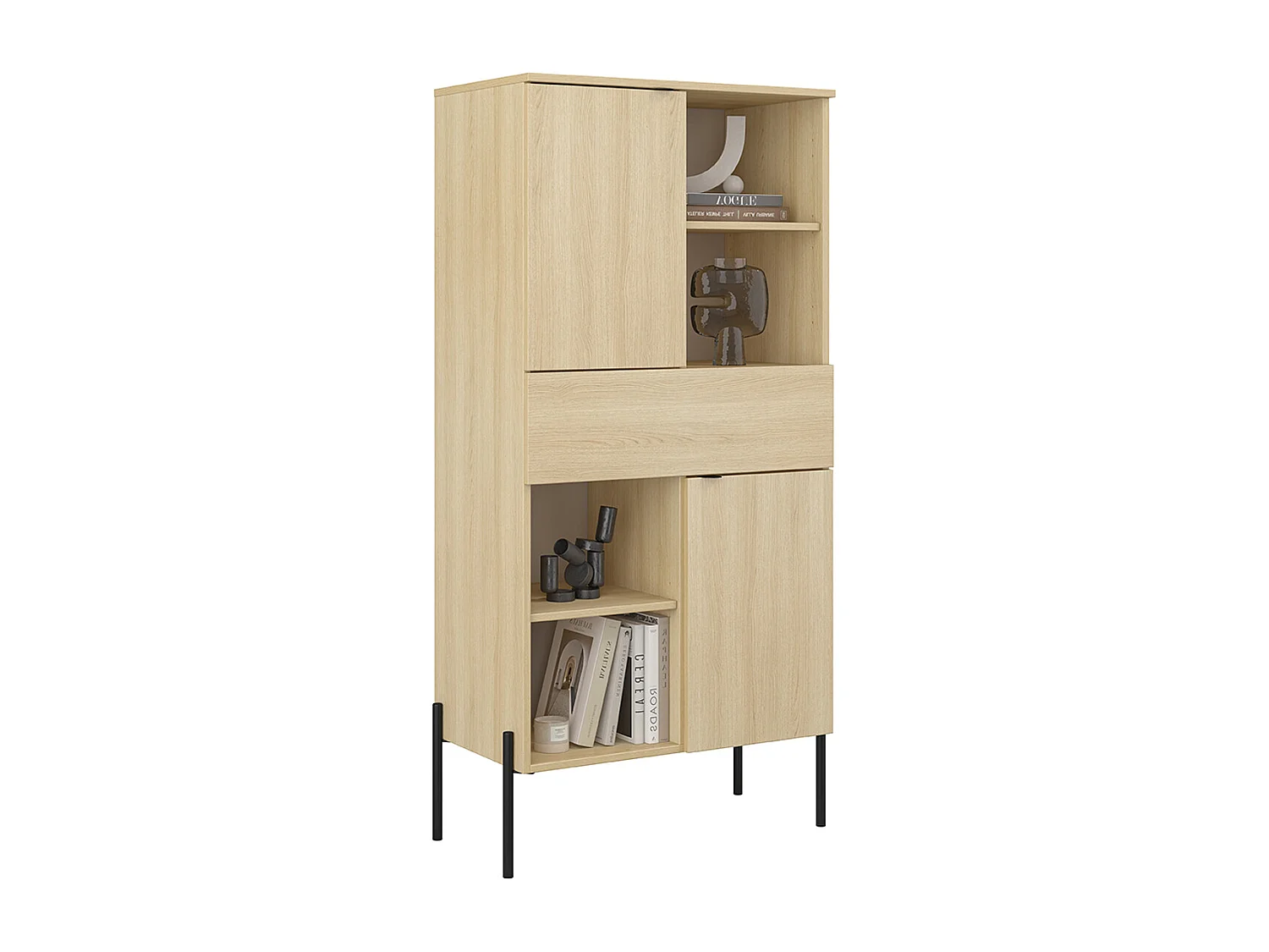 Lucilla Wood 2-door 1-drawer china cabinet