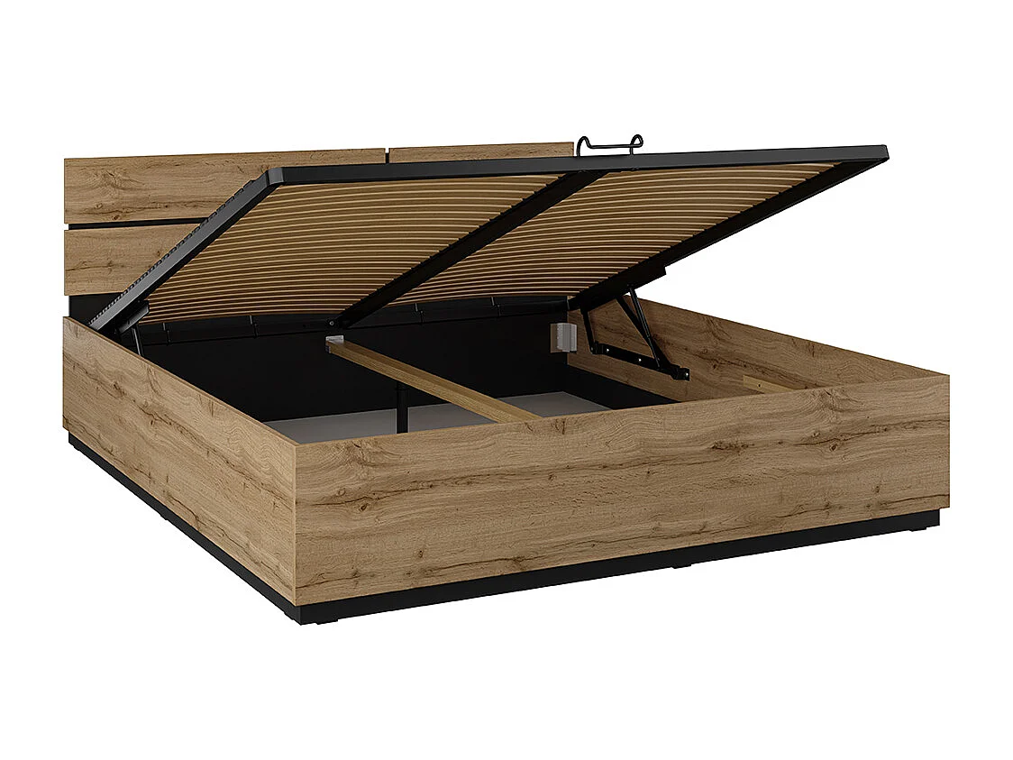 Letto con contenitore con base Lilia marrone 180x200